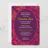 Hot Pink Bubbles Girls Party Night Out Kaart (Achterkant)