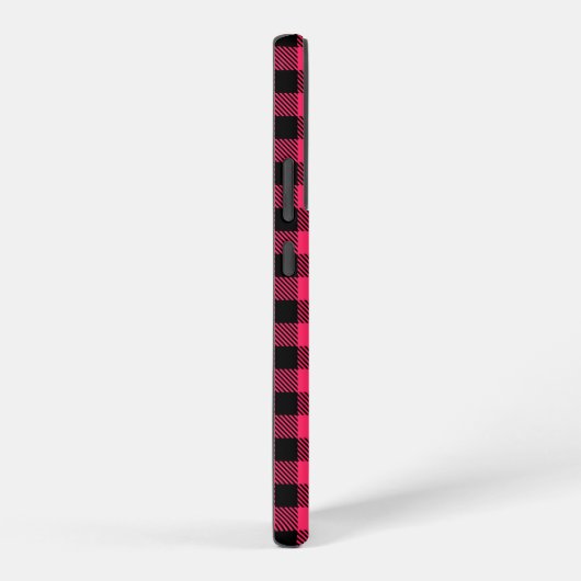  Hot Pink Buffalo Plaid Patterns Samsung Galaxy Hoesje (Rechterkant)