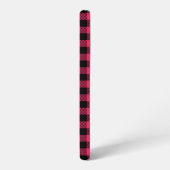 Hot Pink Buffalo Plaid Patterns Samsung Galaxy Hoesje (Linkerkant)