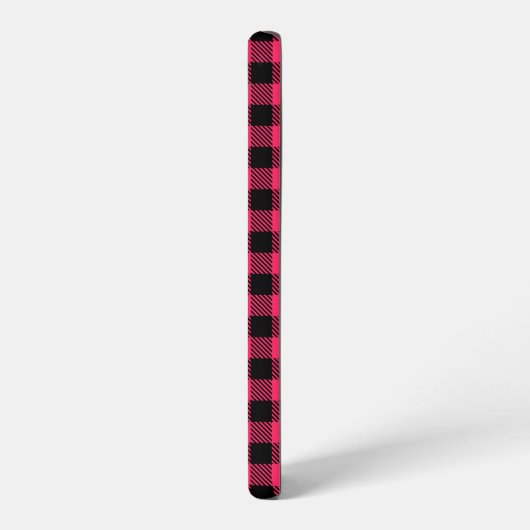 Hot Pink Buffalo Plaid Patterns Samsung Galaxy Hoesje (Linkerkant)