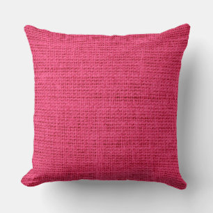 Hot Pink Burlap Linen Rustic Jute Kussen