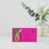 Hot Pink Business Cards Visitekaartje (Staand voorkant)