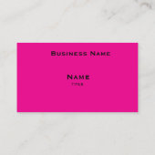 Hot Pink Business Cards Visitekaartje (Achterkant)