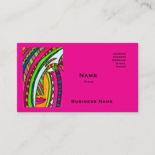 Hot Pink Business Cards Visitekaartje (Voorkant)