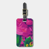 Hot Pink Cabbage Rozen Bagagelabel (Voorkant verticaal)