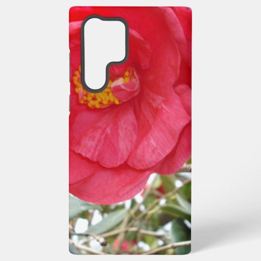 Hot Pink Camellia Growing On A Tree, Samsung Galaxy Hoesje (Achterkant)
