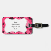 Hot Pink Camo; Camouflage Bagagelabel (Voorkant horizontaal)
