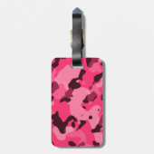 Hot Pink Camo; Camouflage Bagagelabel (Achterkant verticaal)