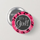 Hot Pink Camo; Camouflage Ronde Button 5,7 Cm (Voorkant /achterkant)