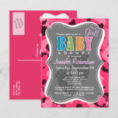 Hot Pink Camo; Camouflage Uitnodiging Briefkaart (Voorkant / Achterkant)
