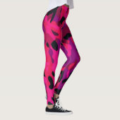 Hot Pink Camo Leggings - Unique Camo Pattern (Rechts)