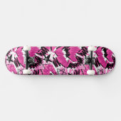 Hot Pink Chaos - Helder Roze Tropisch Persoonlijk Skateboard (Horizontaal)