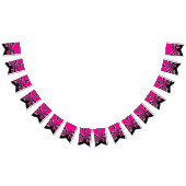 Hot Pink Cheerleader Verjaardag Vlaggetjes (Alle)