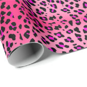 Hot Pink Cheetah Cadeaupapier (Rol Hoek)
