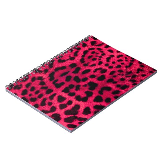 Hot Pink Cheetah Pattern Notitieboek (Linkerzijde)