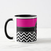 Hot Pink Chevron Monogram Isabella Chic Mok (Links)