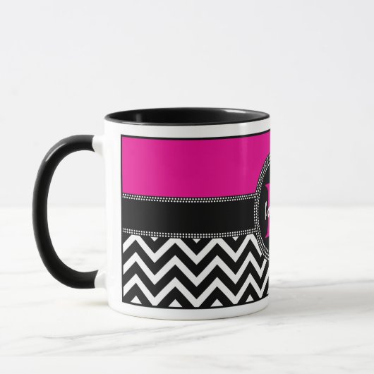 Hot Pink Chevron Monogram Isabella Chic Mok (Links)