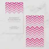 Hot Pink Chevron Ombre makelaarskaarten Contactkaartje (Voorkant / Achterkant)
