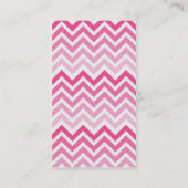 Hot Pink Chevron Ombre makelaarskaarten Contactkaartje (Achterkant)