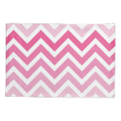 Hot Pink Chevron Ombre ZigZag Pattern Kussensloop (Achterkant)