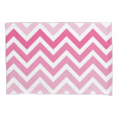 Hot Pink Chevron Ombre ZigZag Pattern Kussensloop (Voorkant)