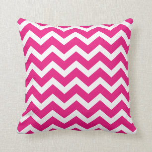 Hot Pink Chevron Stripe Pillow Kussen