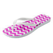 Hot Pink Chevron Teenslippers (Schuin)