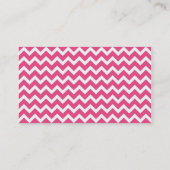 Hot Pink Chevron Visitekaartje (Achterkant)