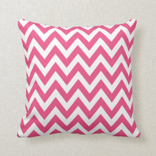 Hot Pink Chevron Zigzag Pattern Kussen