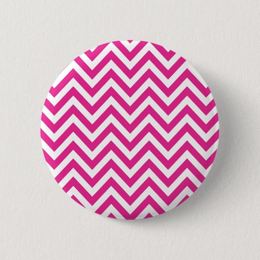 Hot Pink Chevron zigzag Pattern Ronde Button 5,7 Cm (Voorkant)