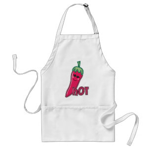 Hot Pink Chili Pepper Standaard Schort