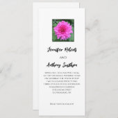 Hot Pink Chrysanthemum Floral Wedding Uitnodiging (Voorkant / Achterkant)