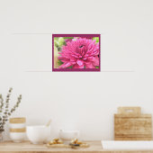Hot Pink Chrysanthemum Flower Mums Flowers Foto Poster (Keuken)