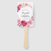 Hot Pink Chrysanthemum Wedding Handwaaier (Voorkant)