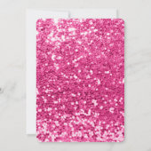 Hot Pink Chunky Glitter Zwart Wit 30ste Verjaardag Kaart (Achterkant)