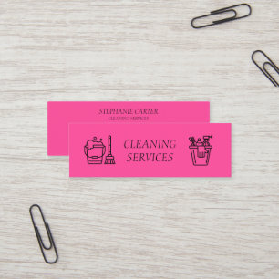 Hot Pink Cleaning Services-bedrijf Mini Visitekaartje