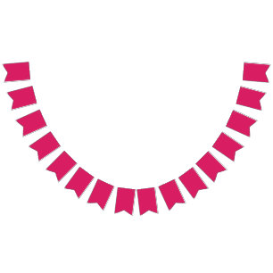 Hot Pink Color Block   Bold Wedding Sjabloon Vlaggetjes