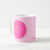  HOT PINK COMPANY LOGO CUSTOM KOFFIEMOK (Voorkant links)