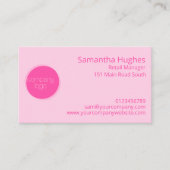 HOT PINK COMPANY LOGO CUSTOM VISITEKAARTJE (Voorkant)