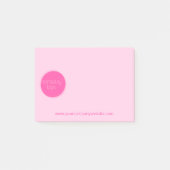 HOT PINK COMPANY LOGO SJABLOON AANGEPASTE BEDRIJVE POST-IT® NOTES (Voorkant)