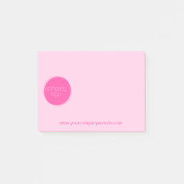 HOT PINK COMPANY LOGO SJABLOON AANGEPASTE BEDRIJVE POST-IT® NOTES