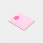HOT PINK COMPANY LOGO SJABLOON AANGEPASTE BEDRIJVE POST-IT® NOTES (Schuin)