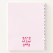 Hot Pink Coquette Pickle Jar en boog gepersonalise Notitieboek (Achterkant)