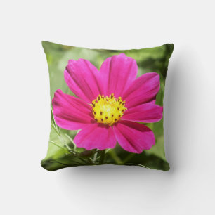 Hot Pink Cosmos Flower Sierkussen