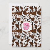 Hot Pink Cowgirl Disco Ball 2e Rodeo Verjaardag Kaart (Achterkant)