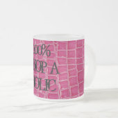 Hot Pink Croc Faux Frosted Glass Coffee Mok Cup (Voorkant rechts)