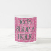 Hot Pink Croc Faux Frosted Glass Coffee Mok Cup (Center)
