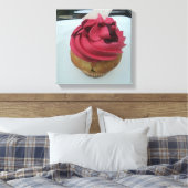 Hot Pink Cupcake Canvas Afdruk (Insitu (Slaapkamer))