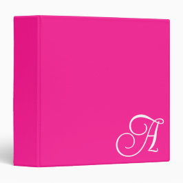 Hot Pink Curly Script Monogram 1 1/2" Multomap