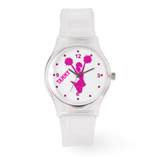 Hot Pink Custom Cheerleader's Horloge